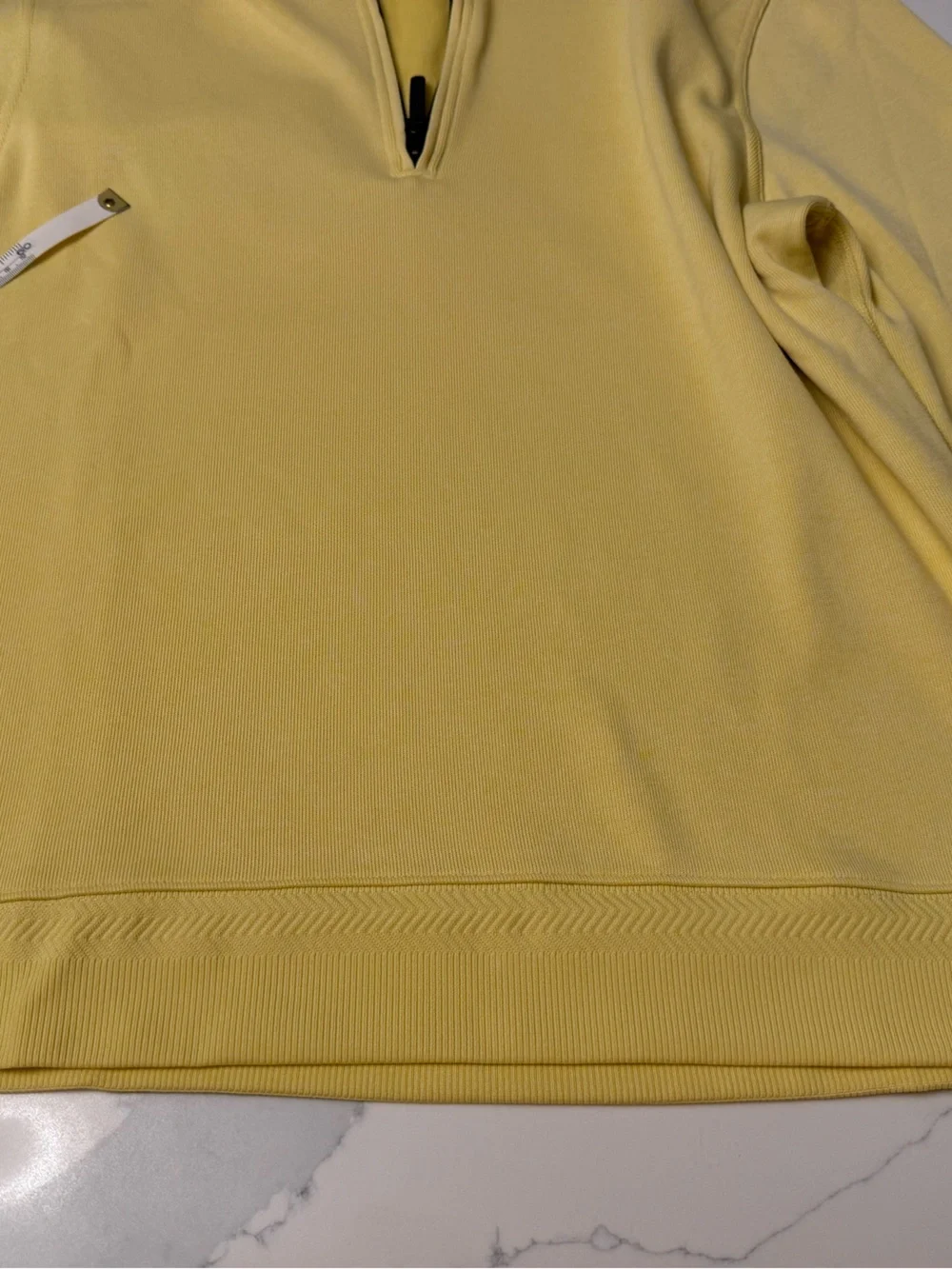 Nike Men's Yellow Quarter-Zip Sweater